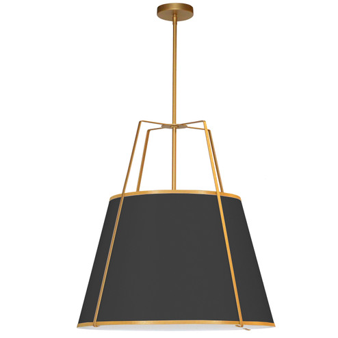 Trapezoid Three Light Pendant in Black (216|TRA-3P-GLD-BK)