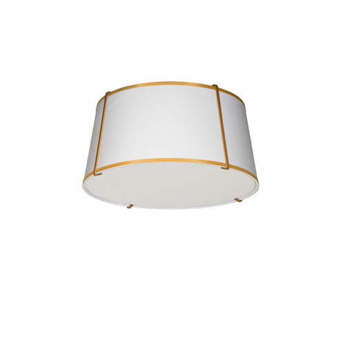 Trapezoid Three Light Flush Mount in Gold (216|TRA-3FH-GLD-WH)