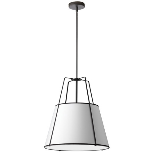 Trapezoid One Light Pendant in White (216|TRA-1P-BK-WH)