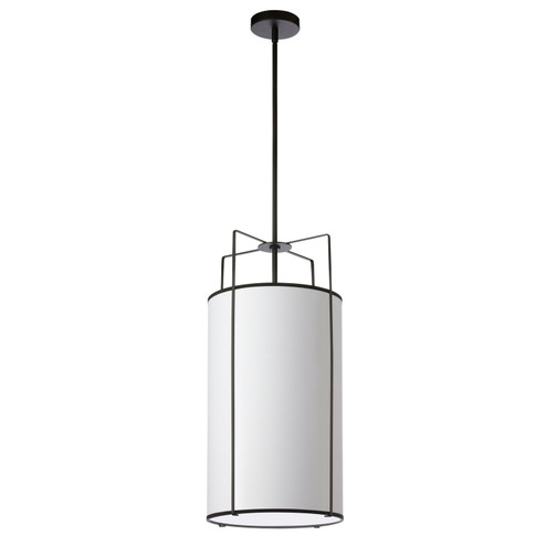 Trapezoid Four Light Pendant in White (216|TRA-124P-BK-WH)