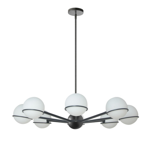 Sofia Eight Light Chandelier in Black (216|SOF-388C-MB)