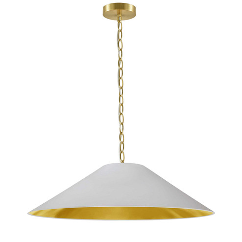 Presley One Light Pendant in White (216|PSY-L-AGB-692)