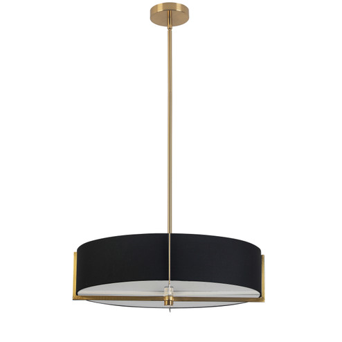 Preston Four Light Pendant in Black (216|PST-214P-AGB-BK)