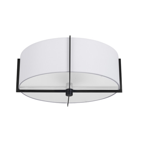 Preston Three Light Semi-Flush Mount in White (216|PST-153SF-MB-WH)