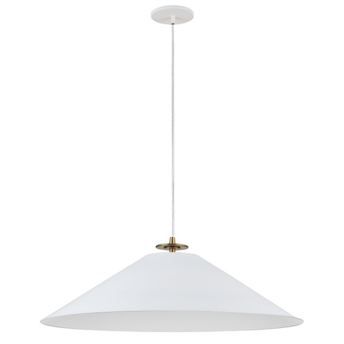 Prudence One Light Pendant in White (216|PDC-241P-AGB-MW)