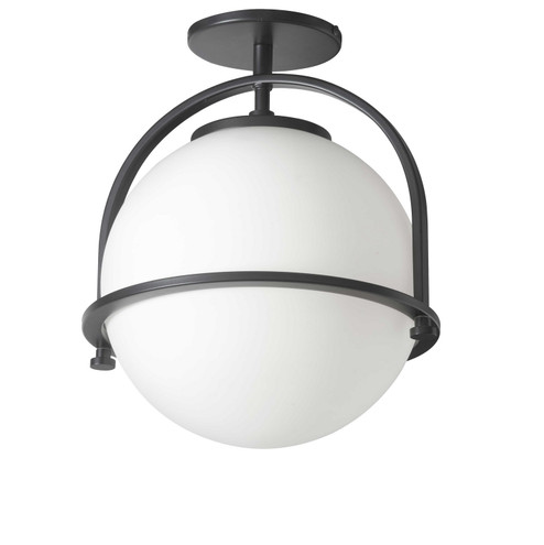 Paola One Light Semi Flush Mount in Matte Black (216|PAO-121SF-MB)