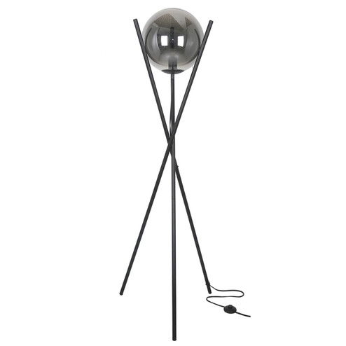 Pamela One Light Floor Lamp in Black (216|PAM-601F-MB)