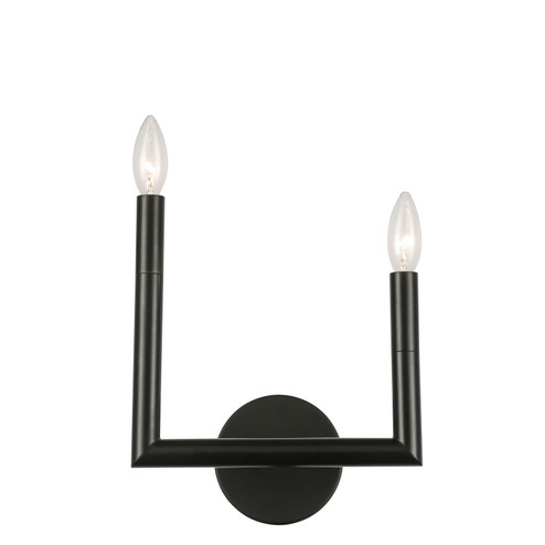 Nora Two Light Wall Sconce in Black (216|NOR-L-112W-MB)