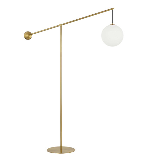 Holly One Light Floor Lamp in Aged Brass (216|HOL-1061F-AGB)