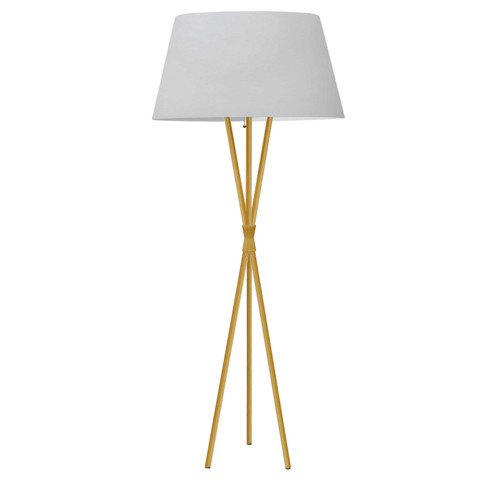 Gabriela One Light Floor lamp in Aged Brass (216|GAB-601F-AGB-WH)