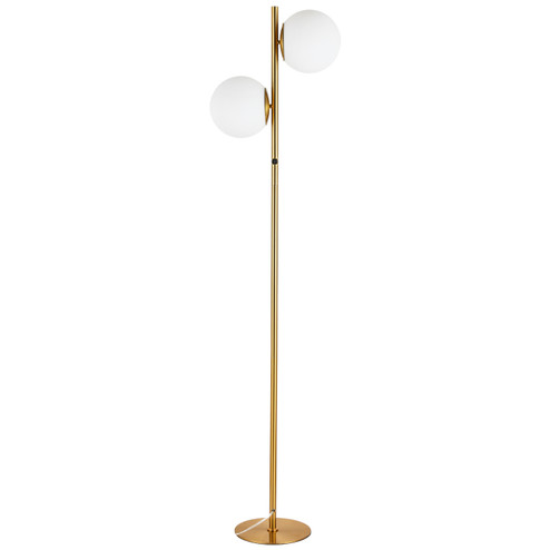 Folgar Two Light Floor Lamp in Aged Brass (216|FOL-662F-AGB)