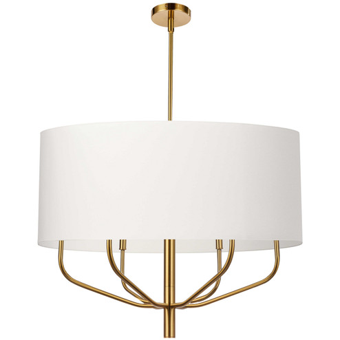 Eleanor Six Light Chandelier in White (216|ELN-306C-AGB-790)