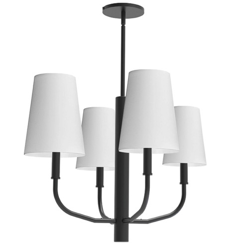 Eleanor Four Light Chandelier in White (216|ELN-214C-MB-790)