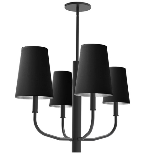 Eleanor Four Light Chandelier in Black (216|ELN-214C-MB-697)