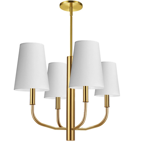 Eleanor Four Light Chandelier in White (216|ELN-214C-AGB-790)