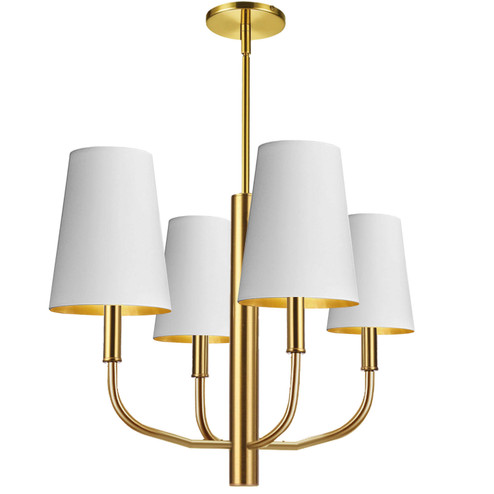 Eleanor Four Light Chandelier in White (216|ELN-214C-AGB-692)