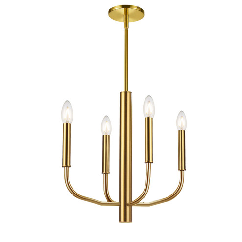 Eleanor Four Light Chandelier in Aged Brass (216|ELN-164C-AGB)