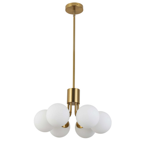Amanda Six Light Pendant in Aged Brass (216|AMA-186P-AGB)