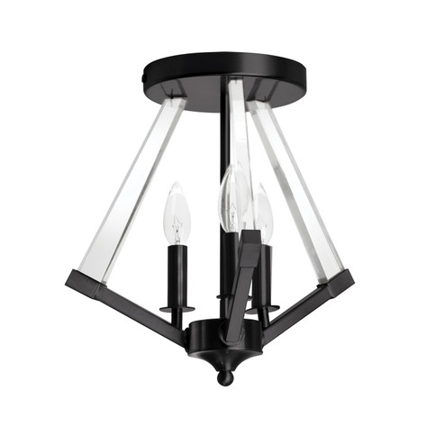 Aalto Three Light Semi-Flush Mount in Black (216|ALT-153SF-MB)