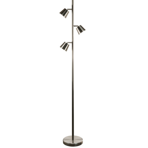 Modern LED Floor Lamp in Satin Chrome (216|625LEDF-SC)