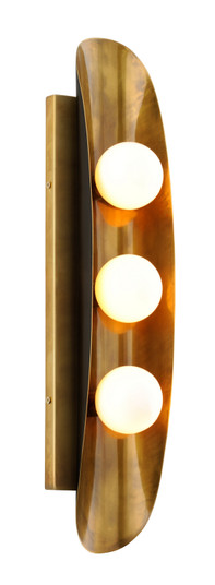 Hopper Three Light Wall Sconce in Vintage Brass Bronze Accents (68|271-13-VB/BBR)