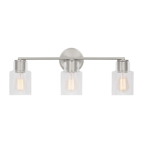 Sayward Three Light Bath in Brushed Steel (454|DJV1003BS)