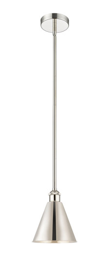 Edison One Light Mini Pendant in Polished Nickel (405|616-1S-PN-MBC-8-PN)