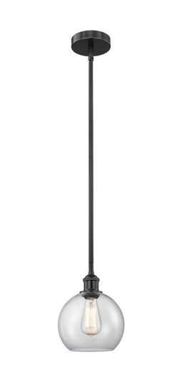 Edison One Light Mini Pendant in Matte Black (405|616-1S-BK-G122-8)