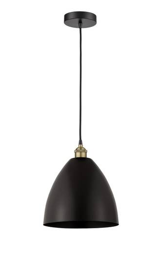 Edison One Light Mini Pendant in Black Antique Brass (405|616-1P-BAB-MBD-12-BK)