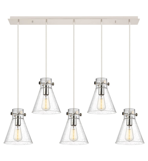 Downtown Urban Five Light Linear Pendant in Polished Nickel (405|125-410-1PS-PN-G411-8SDY)