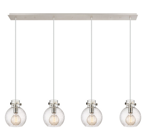 Newton Four Light Linear Pendant in Polished Nickel (405|124-410-1PS-PN-G410-8SDY)