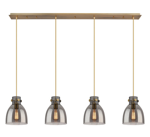 Downtown Urban LED Linear Pendant in Brushed Brass (405|124-410-1PS-BB-G412-8SM)