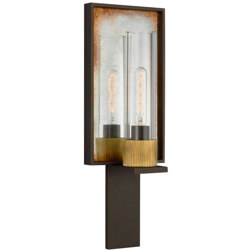 Beza LED Wall Sconce in Warm Iron and Antique Mirror (268|RB 2005WI/AM-CG)