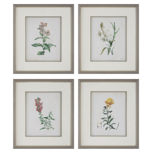 Heirloom Blooms Framed Prints Set/4 in Gray (52|32285) Heirloom Blooms Framed Prints Set/4 in Gray (52|32285)