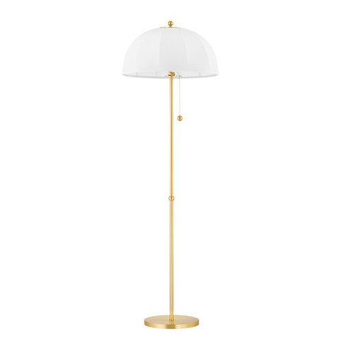 Meshelle One Light Floor Lamp in Aged Brass (428|HL816401-AGB)