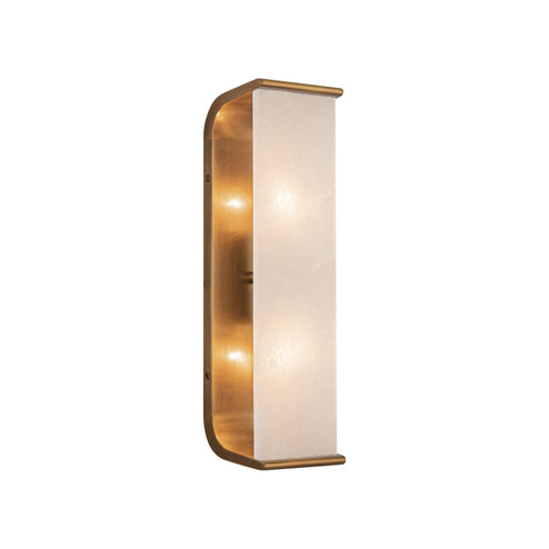 Abbott Two Light Vanity in Vintage Brass/Alabaster (452|WV327015VBAR)