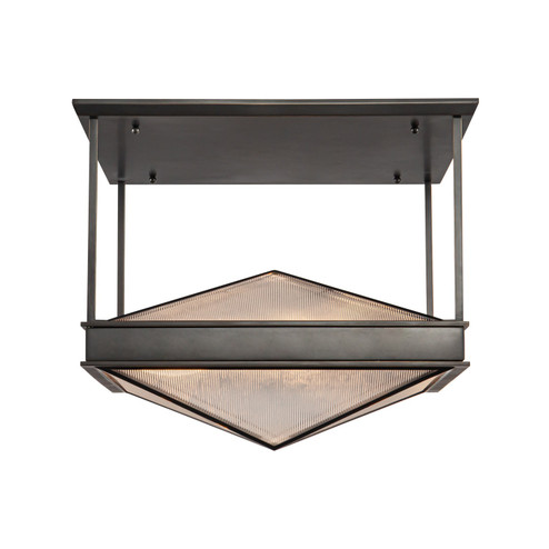 Cairo Four Light Semi Flush Mount in Ribbed Glass/Urban Bronze (452|SF332919UBCR)