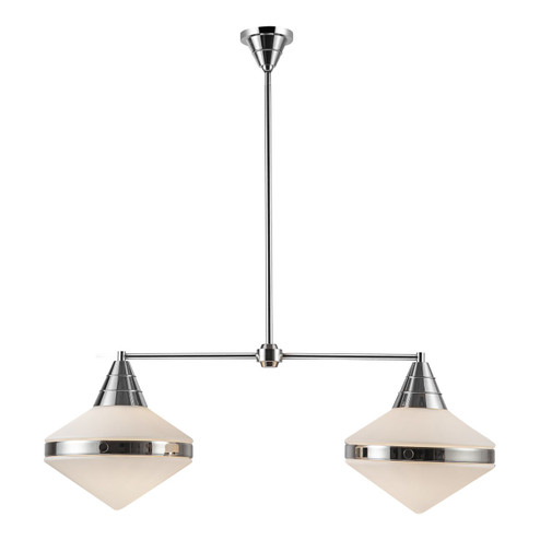Willard Two Light Linear Pendant in Polished Nickel/Opal Matte Glass (452|LP348241PNOP)