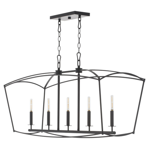 Mantle Five Light Chandelier in Matte Black (19|6512-5-59)