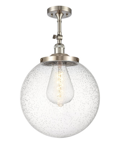 Franklin Restoration One Light Semi-Flush Mount in Antique Copper (405|201F-AC-G204-14)