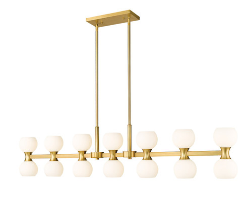 Artemis 14 Light Linear Chandelier in Modern Gold (224|494-14L-MGLD)