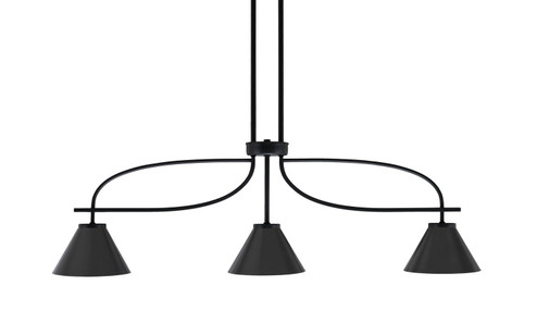 Cavella Three Light Island Pendant in Matte Black (200|3936-MB-421-MB)