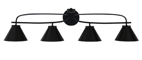 Cavella Four Light Bath Bar in Matte Black (200|3914-MB-421-MB)