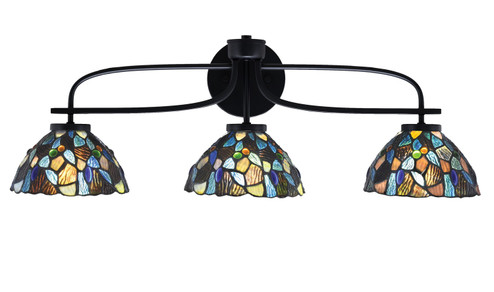 Cavella Three Light Bath Bar in Matte Black (200|3913-MB-9955)
