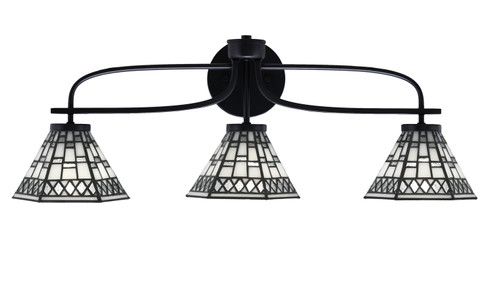 Cavella Three Light Bath Bar in Matte Black (200|3913-MB-9105)