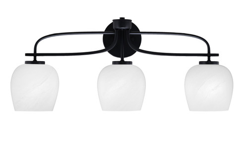Cavella Three Light Bath Bar in Matte Black (200|3913-MB-4811)