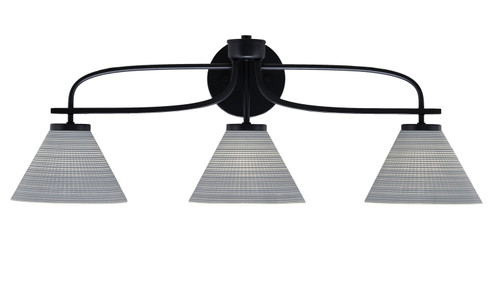 Cavella Three Light Bath Bar in Matte Black (200|3913-MB-4052)
