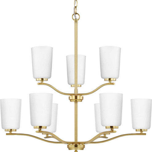 Adley Nine Light Chandelier in Satin Brass (54|P400351-012)