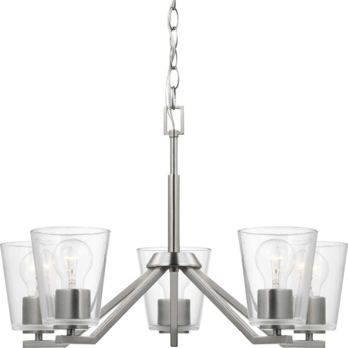 Vertex Five Light Chandelier in Brushed Nickel (54|P400341-009)