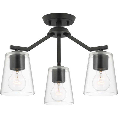 Vertex Three Light Chandelier Conv in Matte Black (54|P400340-31M)